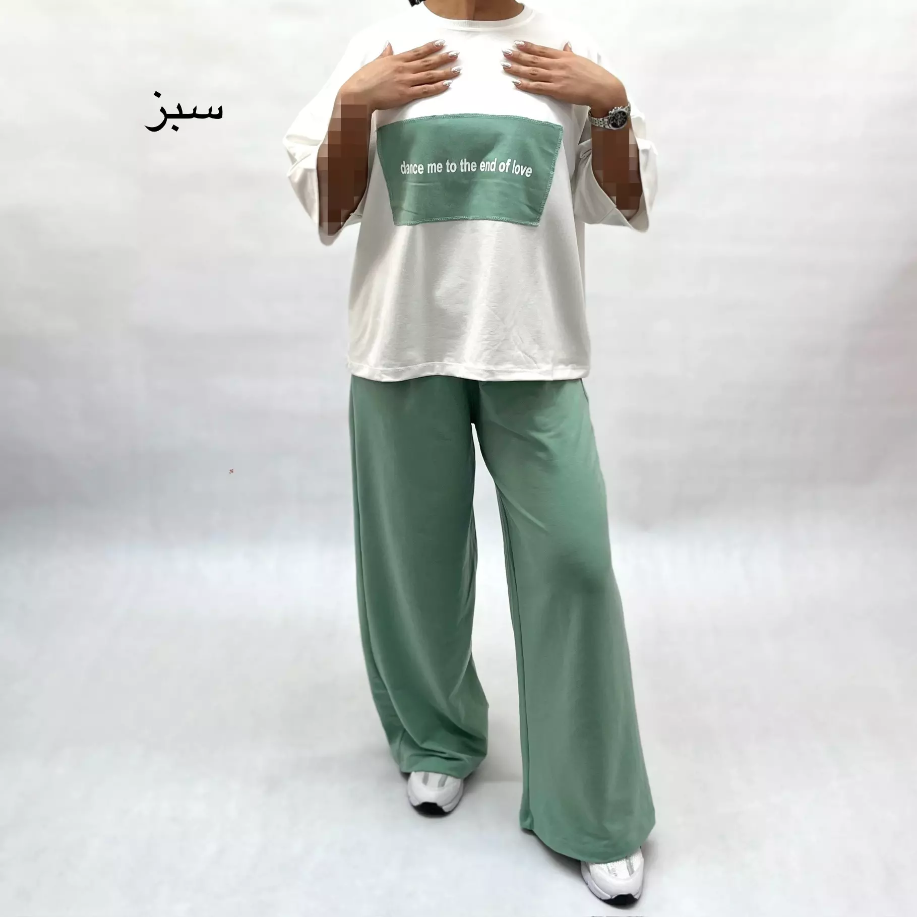 ست تیشرت و شلوار تکه دوزی 0011574037